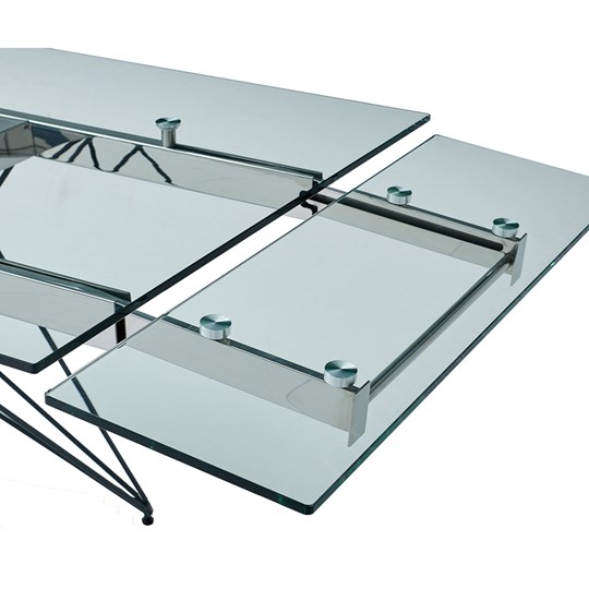 Кухонный раскладной стол T-041 (140) прозрачный в Миассе - изображение 5
