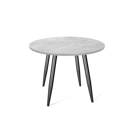 Кухонный обеденный стол SHT-TU14 / SHT-TT 90 ЛДСП (бетон чикаго светло-серый/черный муар) в Миассе - изображение
