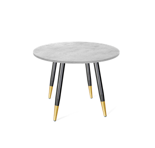 Маленький стол SHT-TU14 / SHT-TT 90 ЛДСП (бетон чикаго светло-серый/черный муар/золото) в Магнитогорске