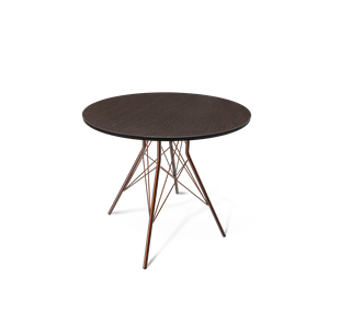 Мини-стол на кухню SHT-TU2-1 / SHT-TT 80 ЛДСП (венге/медный металлик) в Златоусте