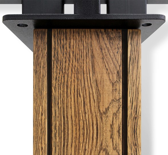 Кухонный обеденный стол SHT-TU22 (2 шт.)/ТT 120/80 (дуб брашированный коричневый/черный муар/белый шагрень) в Миассе - изображение 6