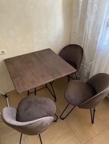 Кухонный обеденный стол SHT-TU23/H71/ТT 80 (темно-серый/палисандр) в Миассе - предосмотр 6