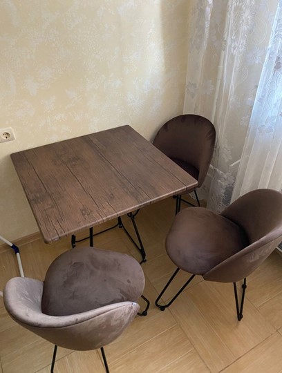 Кухонный обеденный стол SHT-TU23/H71/ТT 80 (темно-серый/палисандр) в Челябинске - изображение 6