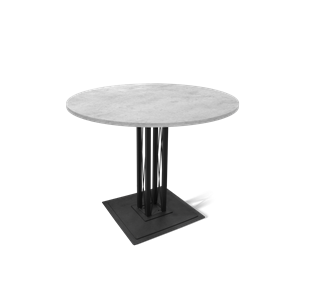 Обеденный стол SHT-TU6-BS1 / SHT-TT 90 ЛДСП (бетон чикаго светло-серый/черный) в Миассе