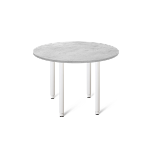 Кухонный обеденный стол SHT-TU65 / SHT-TT 90 ЛДСП (бетон чикаго светло-серый/белый) в Миассе
