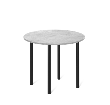 Обеденный стол SHT-TU66 / SHT-TT 90 ЛДСП (бетон чикаго светло-серый/черный) в Миассе - изображение