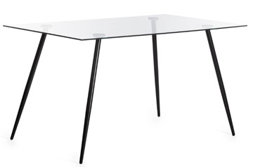 Стеклянный обеденный стол SOPHIA (mod. 5003) металл/стекло (8мм), 140x80x75, черный/прозрачный арт.19231 в Миассе