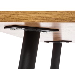Обеденный стол PLUTO ЛДСП/металл, 120x80x77, Дуб вотан/Черный арт.19317 в Копейске - предосмотр 5