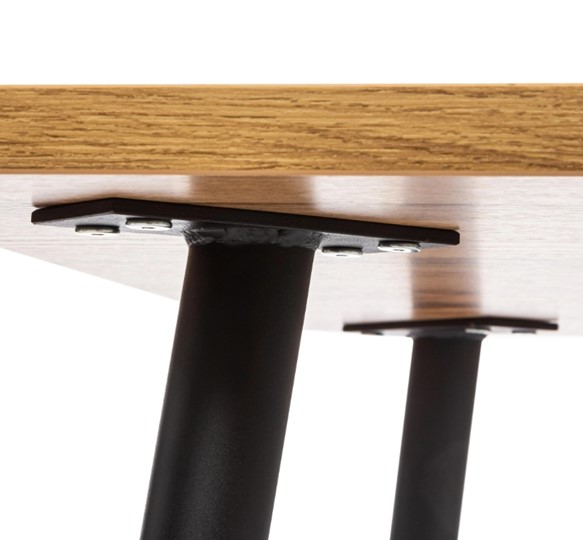 Обеденный стол PLUTO ЛДСП/металл, 120x80x77, Дуб вотан/Черный арт.19317 в Копейске - изображение 5
