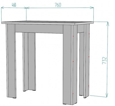 Стол кухонный T94, ВД в Миассе - изображение 1