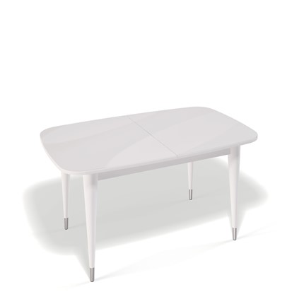 Стол раздвижной Kenner K1250 (Белый/Стекло белое глянец) в Миассе - изображение