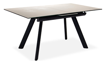 Кухонный стол раскладной Бордо 3CQ 180х95 (Oxide Avorio/Графит) в Магнитогорске - предосмотр