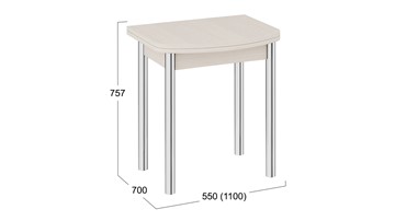 Обеденный стол Лион (мини) (СМ-204.01.2), цвет Дуб Белфорт в Челябинске - предосмотр 2