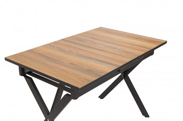 Кухонный раскладной стол Стайл № 11 (1100/1500*700 мм.) столешница пластик, форма Флан, с механизмом бабочка в Копейске - предосмотр 1