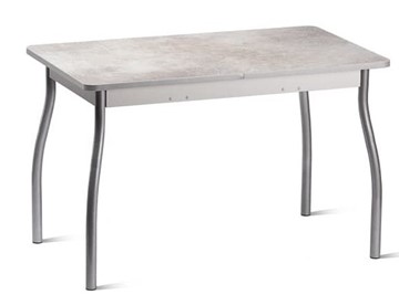 Раздвижной стол Орион.4 1200, Пластик Белый шунгит/Металлик в Златоусте