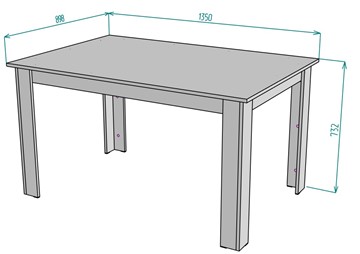 Обеденный стол T37, Белый в Челябинске - предосмотр 1