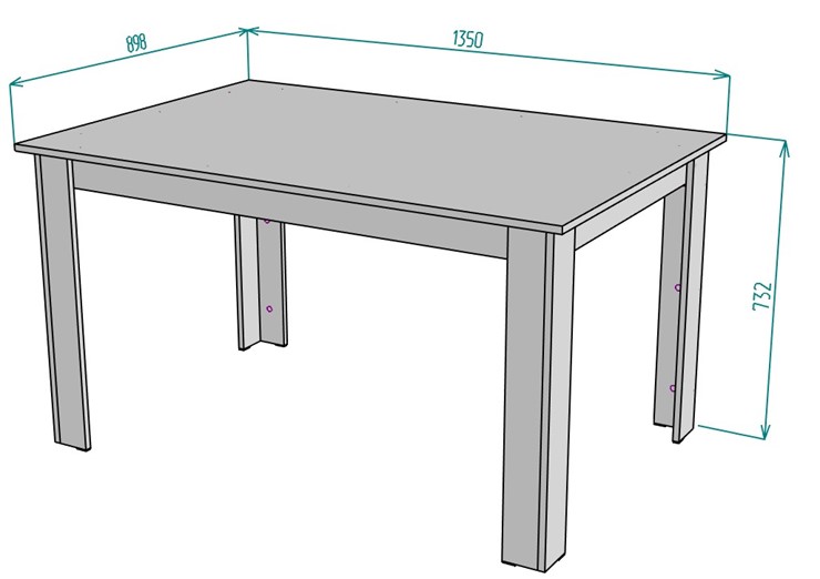 Обеденный стол T37, Белый в Челябинске - изображение 1