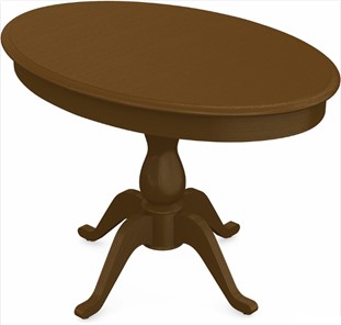 Кухонный стол раздвижной Фабрицио-1 исп. Эллипс, Тон 2 Покраска + патина с прорисовкой (на столешнице) в Копейске