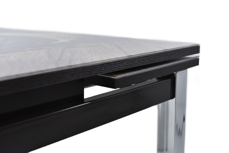 Кухонный стол раскладной Шанхай исп. 1, ноги метал. крашеные №21 Фотопечать (Текстура №46) в Миассе - изображение 7