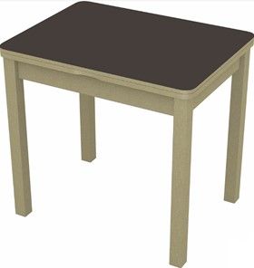 Раздвижной стол Бари дерево №8 (стекло коричневое/дуб выбеленный) в Магнитогорске