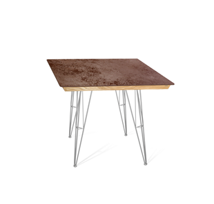 Керамический обеденный стол SHT-TU10 (4 шт.)/ТT8 60/60 (хром лак/прозрачный лак/коричневая сепия) в Миассе