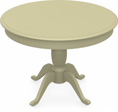 Кухонный раздвижной стол Леонардо-1 исп. Круг 820, тон 10 (Морилка/Эмаль) в Миассе - изображение
