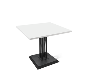 Кухонный обеденный стол SHT-TU6-BS2/ТT 80/80 (черный/белый) в Миассе
