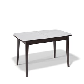 Обеденный раздвижной стол Kenner 1200M (Венге/Стекло белое сатин) в Миассе