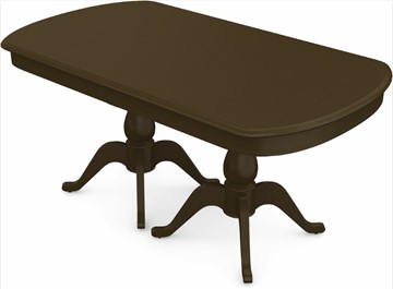 Обеденный раздвижной стол Фабрицио-2 исп. Мыло большой 3 вставки, Тон 5 (Морилка/Эмаль) в Миассе