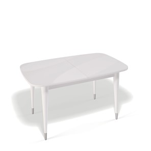 Кухонный раскладной стол Kenner K1250 (Белый/Стекло белое сатин) в Миассе
