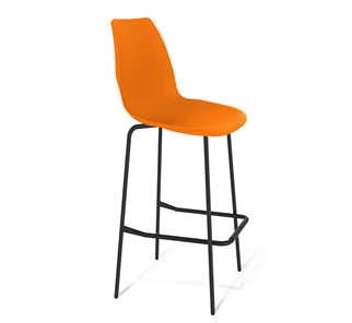 Барный стул SHT-ST29/S29 (оранжевый ral2003/черный муар) в Миассе