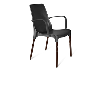 Обеденный стул SHT-ST76/S424-F (черный/коричневый муар) в Миассе