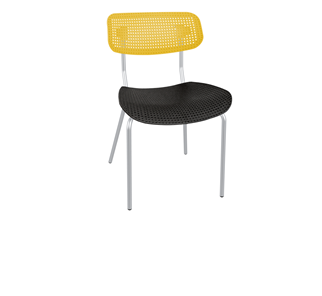 Обеденный стул SHT-ST85/SB85/S85M (желтый/черный/хром лак) в Миассе