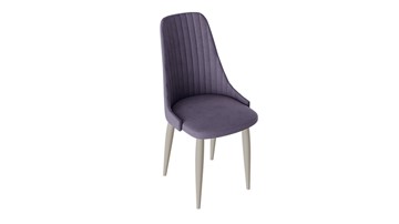 Обеденный стул Франк (конус) исп2 (Капучино матовый/Микровелюр Фиолетовый) в Миассе