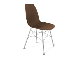 Обеденный стул SHT-ST29/S107 (коричневый ral 8014/хром лак) в Миассе