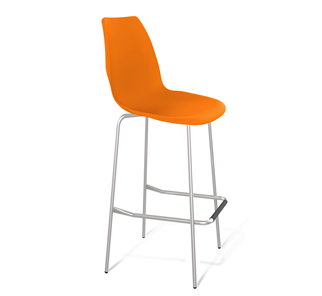 Барный стул SHT-ST29/S29 (оранжевый ral2003/хром лак) в Челябинске
