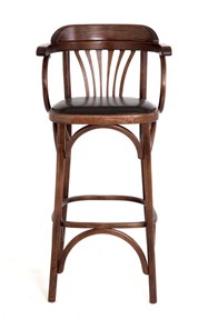 Барный стул 750 мягкий (средний тон, экокожа коричневая) в Челябинске - предосмотр 1