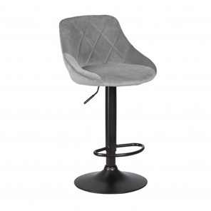 Барный стул с мягкой спинкой Престиж  WX-2397 велюр серый в Миассе