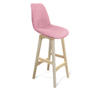 Барный стул SHT-ST29-С22 / SHT-S65-1 (розовый зефир/прозрачный лак) в Челябинске