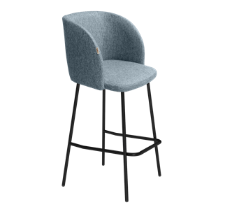 Барный стул SHT-ST33 / SHT-S29P (синий лед/черный муар) в Миассе