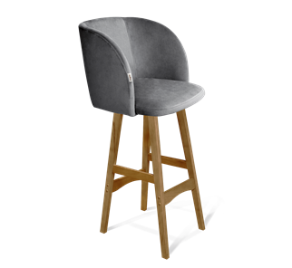 Барный стул SHT-ST33 / SHT-S65 (угольно-серый/светлый орех) в Миассе