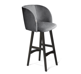 Барный стул SHT-ST33 / SHT-S65 (угольно-серый/венге) в Миассе