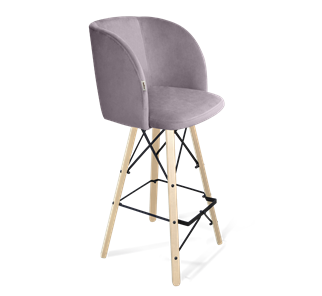 Барный стул SHT-ST33 / SHT-S80 (сиреневая орхидея/прозрачный лак/черный) в Миассе