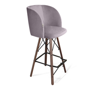 Барный стул SHT-ST33 / SHT-S80 (сиреневая орхидея/темный орех/черный) в Миассе