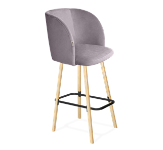 Барный стул SHT-ST33 / SHT-S94 (сиреневая орхидея/прозрачный лак/черный муар) в Миассе