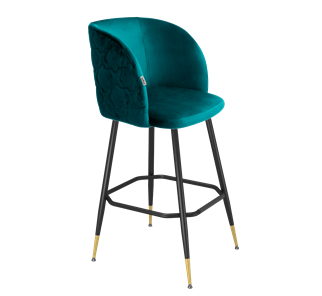 Барный стул SHT-ST33-1 / SHT-S148 (альпийский бирюзовый/черный муар/золото) в Миассе