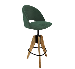 Барный стул SHT-ST34 / SHT-S92 (лиственно-зеленый/браш.коричневый/черный муар) в Челябинске