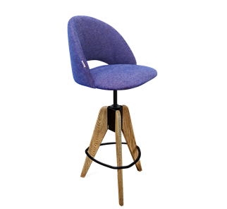 Барный стул SHT-ST34 / SHT-S92 (синий мираж/браш.коричневый/черный муар) в Челябинске - предосмотр