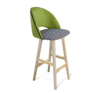 Барный стул SHT-ST34-3 / SHT-S65 (оливковый/гусиная лапка/прозрачный лак) в Копейске