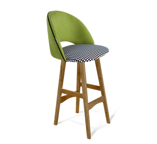 Барный стул SHT-ST34-3 / SHT-S65 (оливковый/гусиная лапка/светлый орех) в Копейске